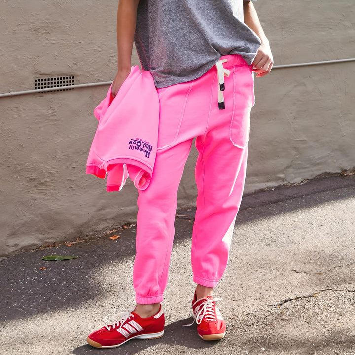 HAMMILL & CO Womens Capri Hot Pink Track Pant