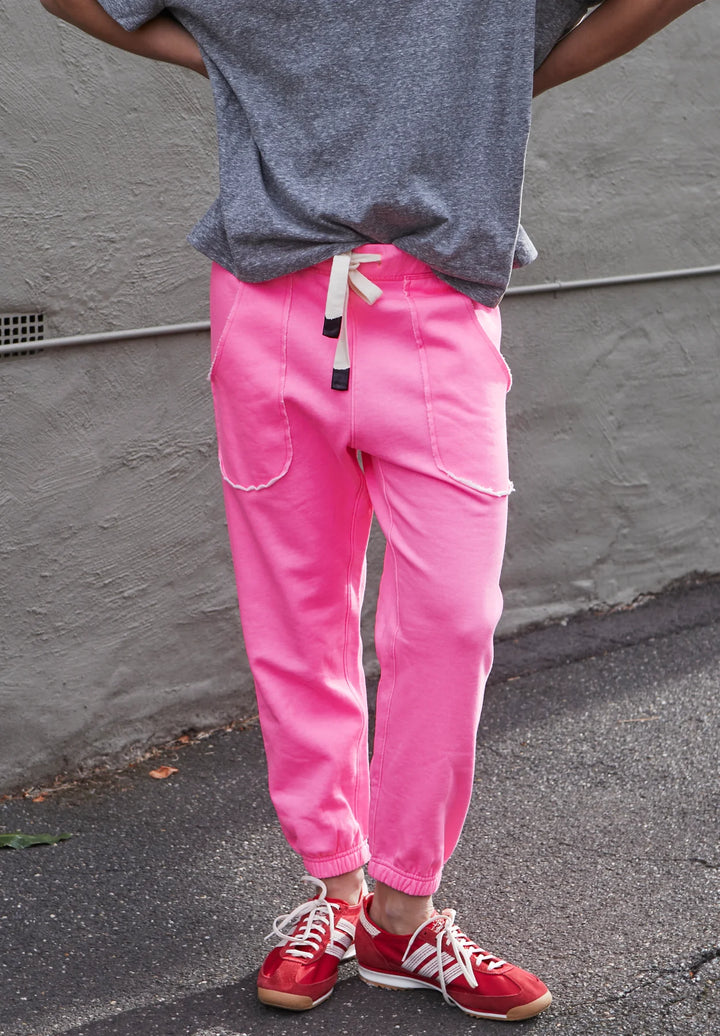 HAMMILL & CO Womens Capri Hot Pink Track Pant