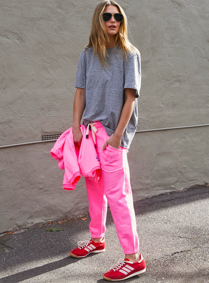 HAMMILL & CO Womens Capri Hot Pink Track Pant