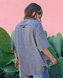 HAMMILL & CO Womens Mexican Fiesta Oversized Tee - Charcoal Marle, WOMENS TEES & TANKS, CAT HAMMILL, Elwood 101