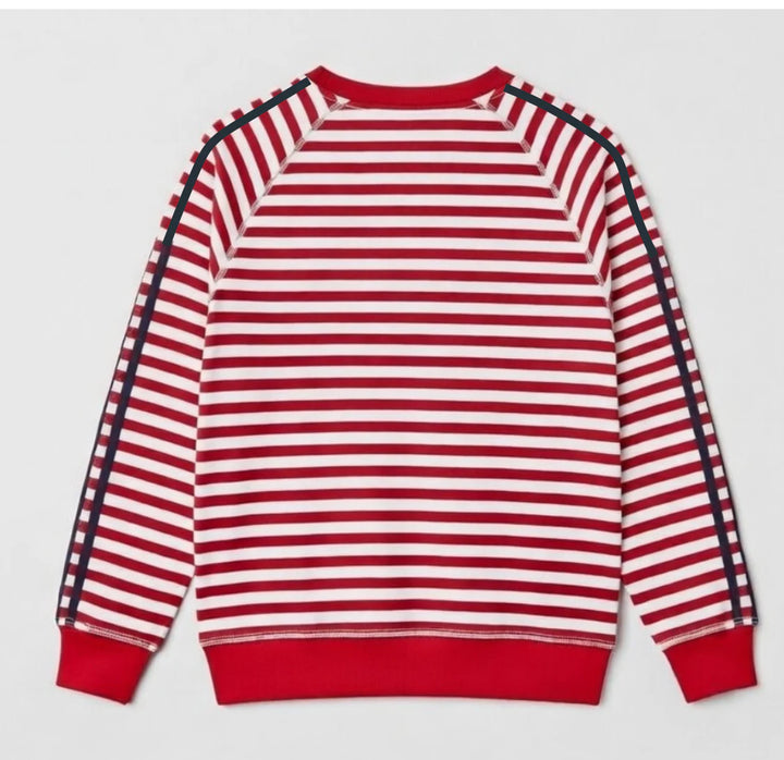 HAMMILL & CO Womens Retro Love Stripe Sweat in Red / White, WOMENS KNITS & SWEATERS, CAT HAMMILL, Elwood 101