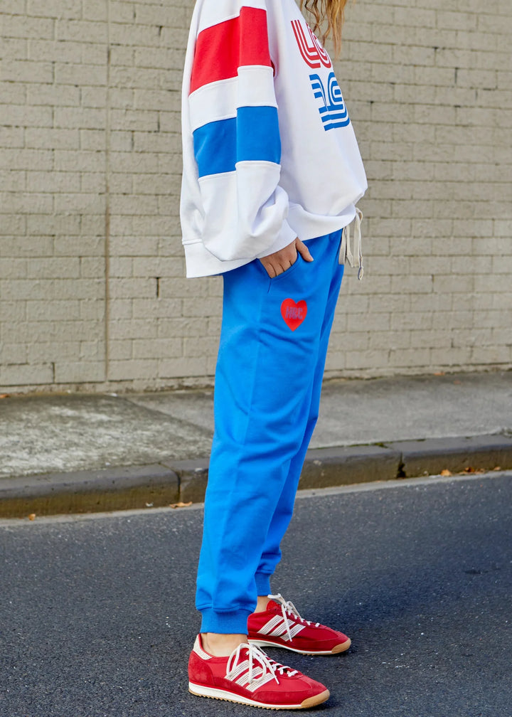 HAMMILL & CO Womens Royal Blue Love Track Pant, WOMENS TRACK PANTS, CAT HAMMILL, Elwood 101
