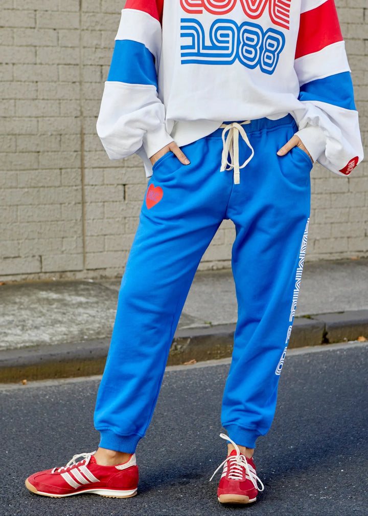 HAMMILL & CO Womens Royal Blue Love Track Pant, WOMENS TRACK PANTS, CAT HAMMILL, Elwood 101