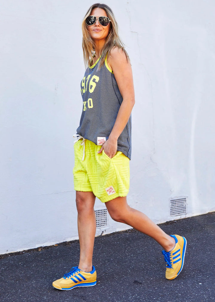 HAMMILL & CO Womens Salt & Sunshine Towelling Short in Yellow