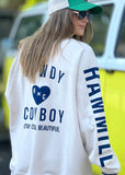 HAMMILL & CO Womens Ski Oversized Stripe Cuff Sweat - Natural & Navy, WOMENS KNITS & SWEATERS, CAT HAMMILL, Elwood 101