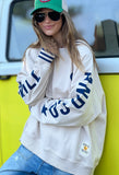 HAMMILL & CO Womens Ski Oversized Stripe Cuff Sweat - Natural & Navy, WOMENS KNITS & SWEATERS, CAT HAMMILL, Elwood 101