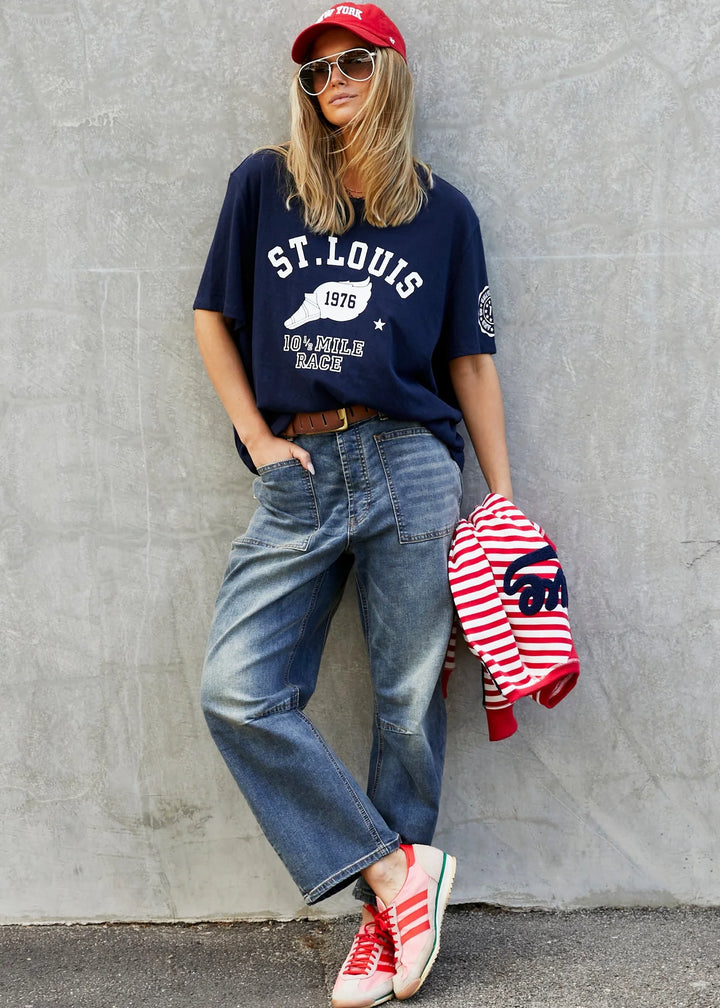 HAMMILL & CO Womens St Louis Tee in Navy, WOMENS TEES & TANKS, CAT HAMMILL, Elwood 101