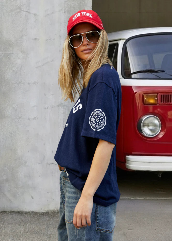 HAMMILL & CO Womens St Louis Tee in Navy, WOMENS TEES & TANKS, CAT HAMMILL, Elwood 101