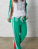 HAMMILL & CO Womens Sun Towelling Pant - Green, WOMENS TRACK PANTS, CAT HAMMILL, Elwood 101