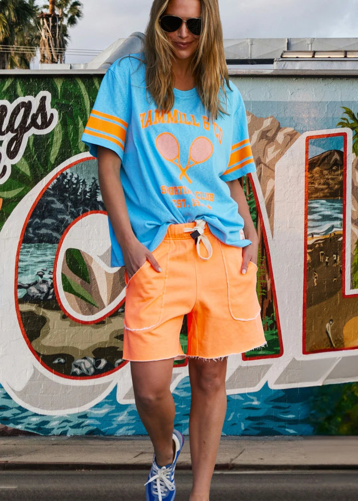 HAMMILL & CO Womens Tennis Tee Aqua