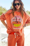HAMMILL & CO Womens Vintage Back Beach Sweat - Faded Orange, WOMENS KNITS & SWEATERS, CAT HAMMILL, Elwood 101