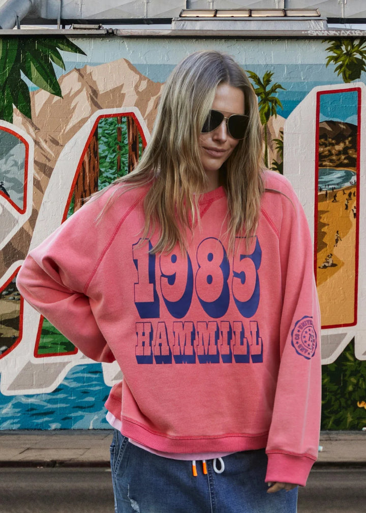 HAMMILL & CO Womens Vintage Wash 1985 Sweat Washed Red, WOMENS KNITS & SWEATERS, CAT HAMMILL, Elwood 101