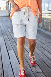 HAMMILL & CO Womens White Distressed Carpenter Shorts - White, WOMENS SHORTS, CAT HAMMILL, Elwood 101