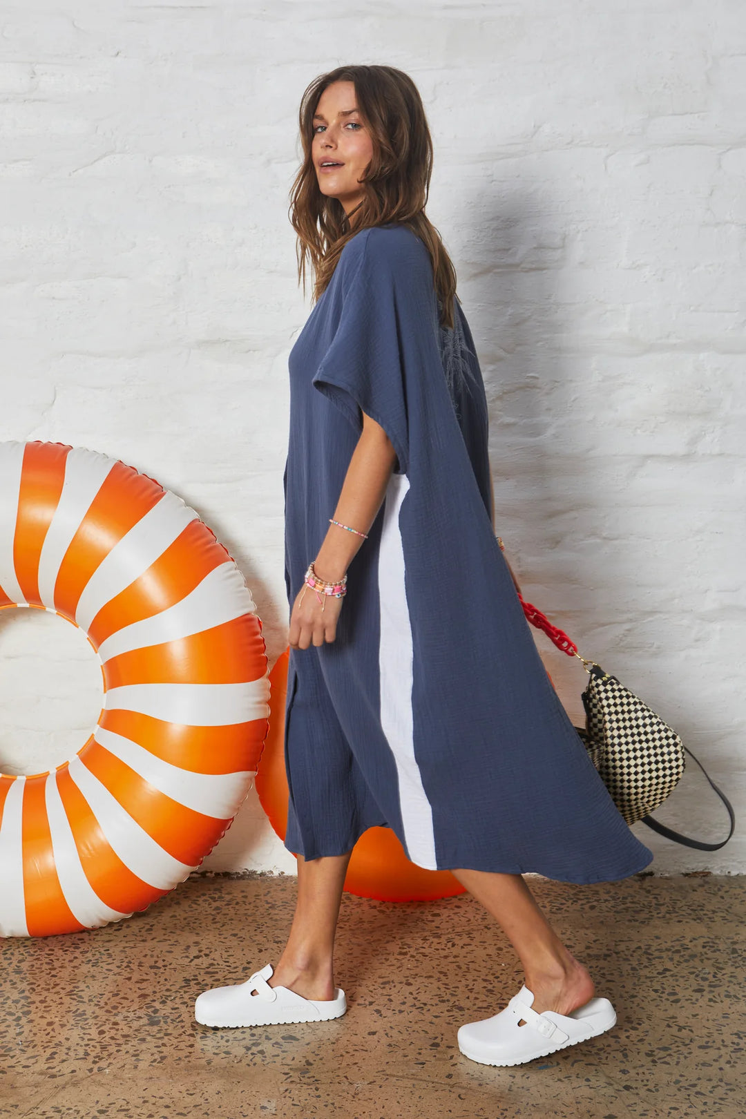 HAMMILL & CO Womens Resort Cheesecloth Beach Dress - Navy, WOMENS DRESSES, CAT HAMMILL, Elwood 101
