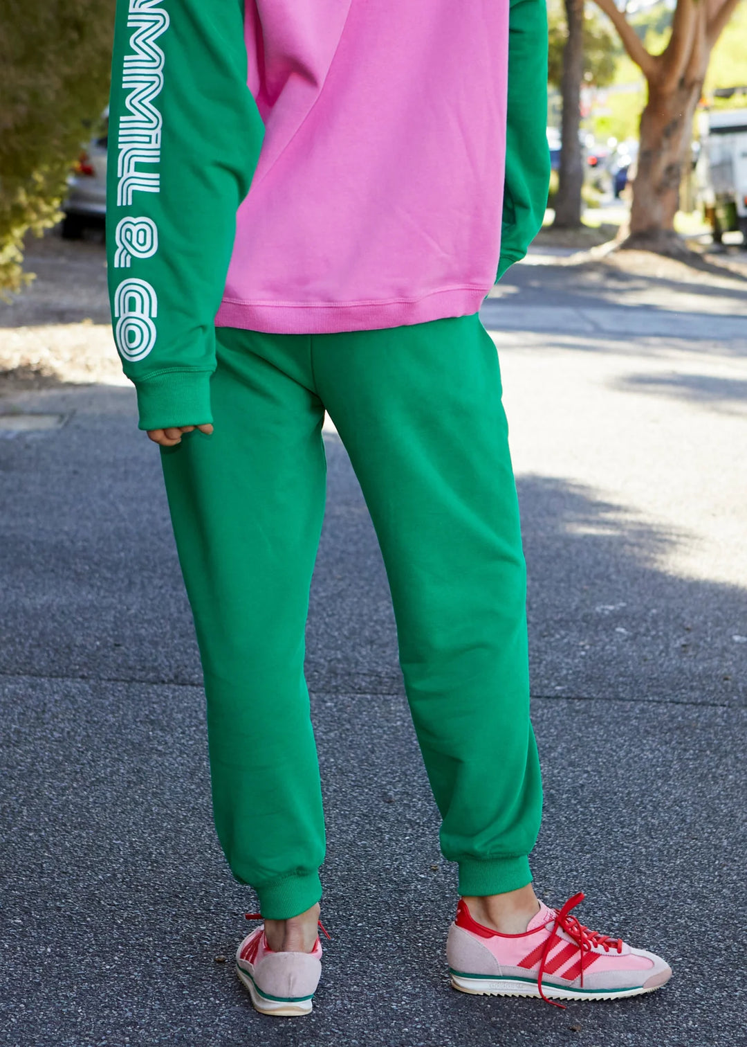 HAMMILL & CO Womens Retro Green Track Pant