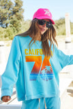 HAMMILL & Co Womens 76 California Sweat- Pastel Aqua, WOMENS KNITS & SWEATERS, CAT HAMMILL, Elwood 101