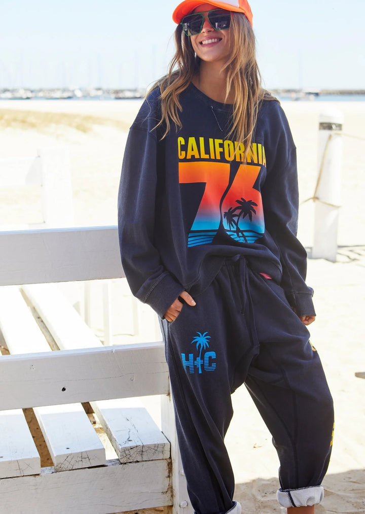 HAMMILL & Co WOMENS California 76 Sunset Sweat - Navy, WOMENS KNITS & SWEATERS, CAT HAMMILL, Elwood 101