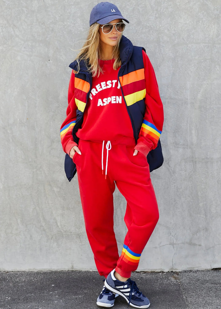 HAMMILL & Co Womens Freestyle Aspen Sweat in Red, WOMENS KNITS & SWEATERS, CAT HAMMILL, Elwood 101