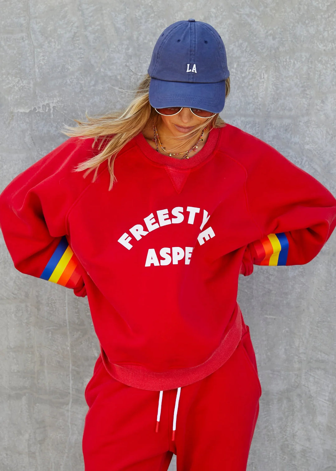 HAMMILL & Co Womens Freestyle Aspen Sweat in Red, WOMENS KNITS & SWEATERS, CAT HAMMILL, Elwood 101