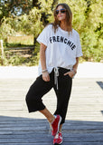 HAMMILL & Co Womens Frenchie Crop Track Pant - Black, WOMENS TRACK PANTS, CAT HAMMILL, Elwood 101