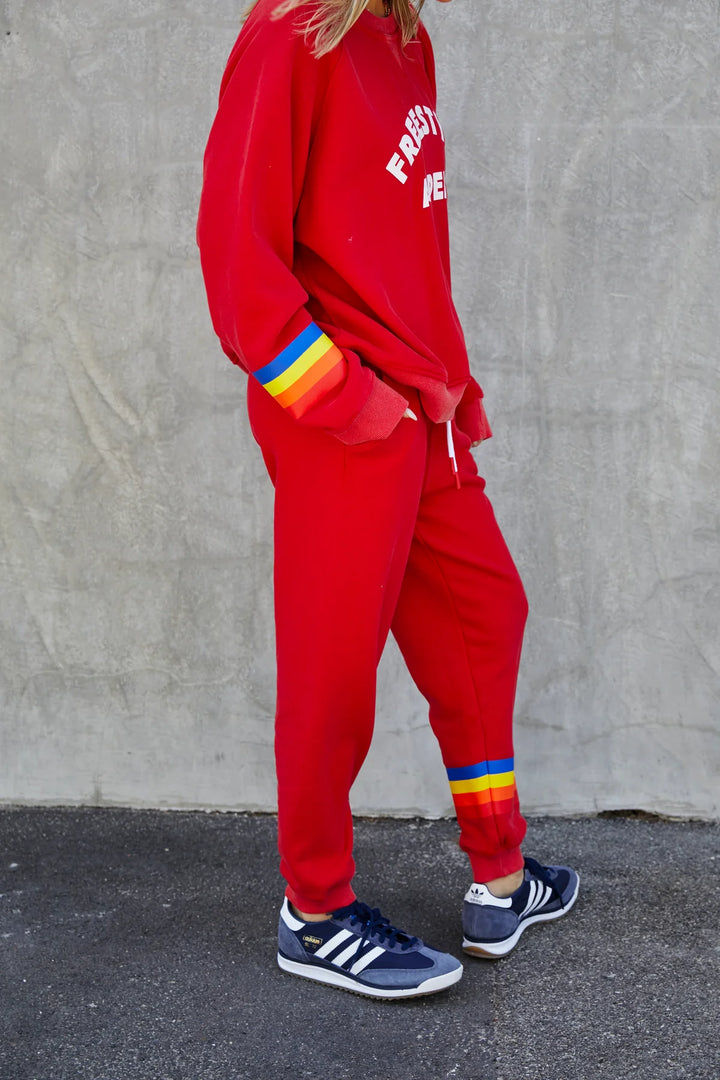 HAMMILL & Co Womens Ski Track Pants in Red, WOMENS TRACK PANTS, CAT HAMMILL, Elwood 101