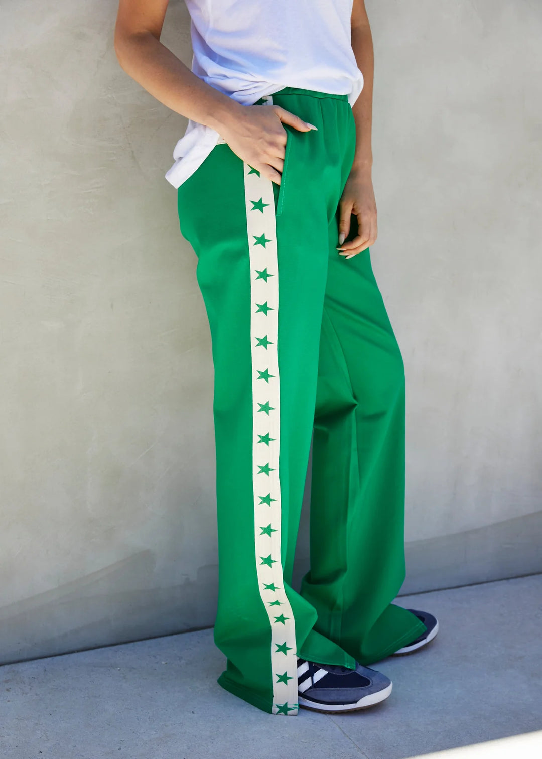 HAMMILL & Co Womens Superstar Sport Pant in Green, WOMENS TRACK PANTS, CAT HAMMILL, Elwood 101