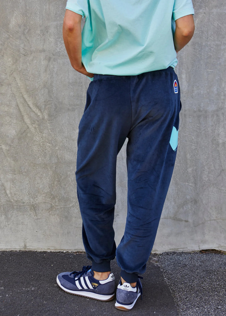 Pre Order HAMMILL & CO Womens Velour Track Pants in Navy