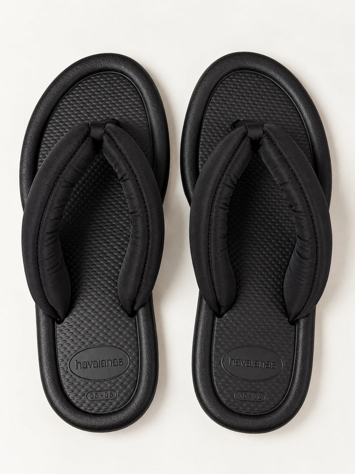 HAVAIANAS Womens Maxi Puffed Thongs in Black, WOMENS SHOES, HAVAIANAS, Elwood 101