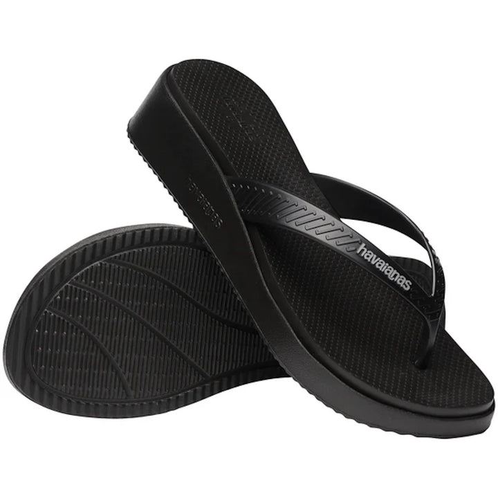 HAVAIANAS Womens High Platform II Thongs in Black, WOMENS HAVAIANAS, HAVAIANAS, Elwood 101