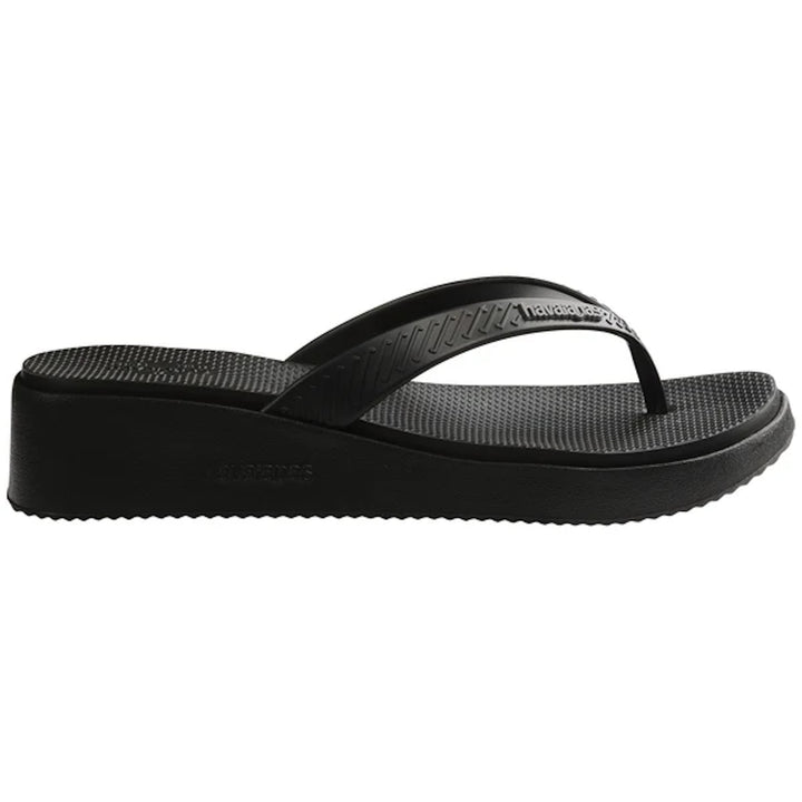 HAVAIANAS Womens High Platform II Thongs in Black, WOMENS HAVAIANAS, HAVAIANAS, Elwood 101
