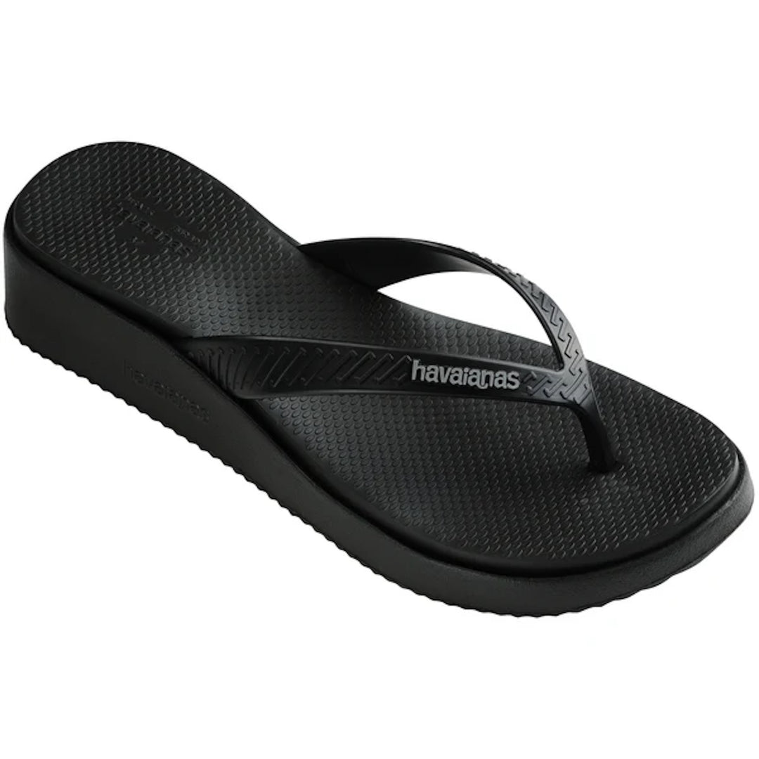 HAVAIANAS Womens High Platform II Thongs in Black, WOMENS HAVAIANAS, HAVAIANAS, Elwood 101