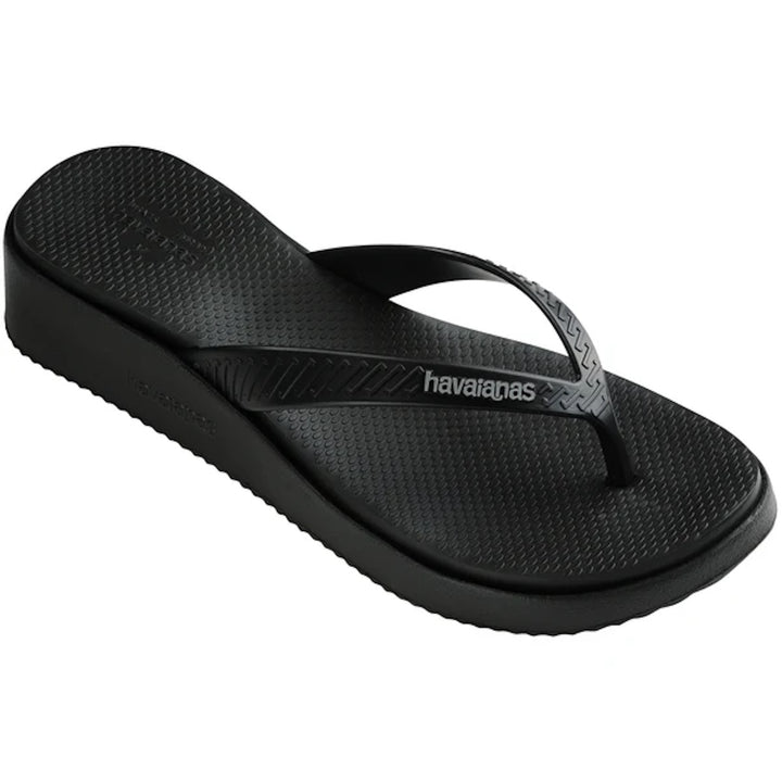 HAVAIANAS Womens High Platform II Thongs in Black, WOMENS HAVAIANAS, HAVAIANAS, Elwood 101