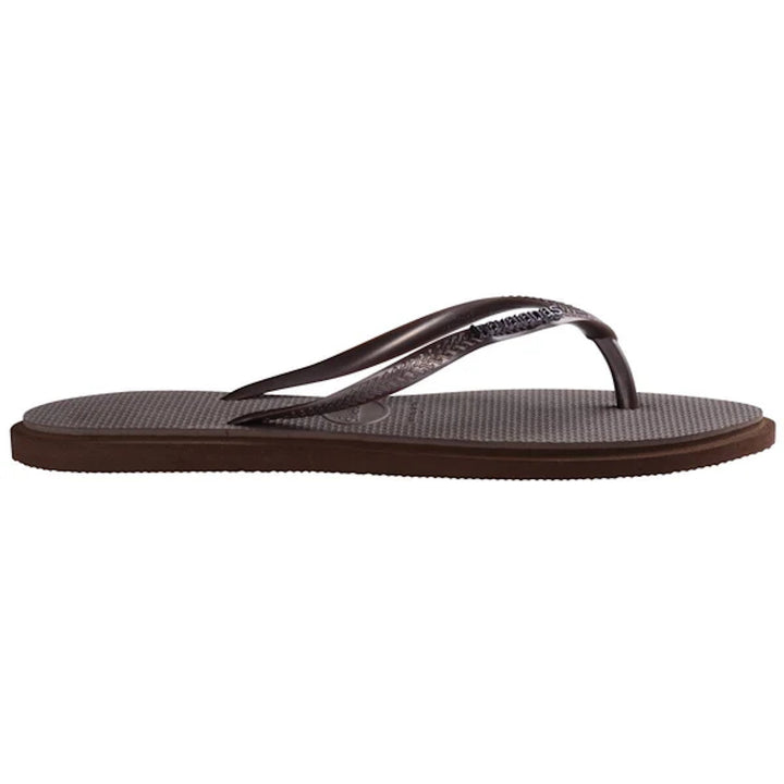 HAVAIANAS Womens Slim Point Thongs in Coffee/Fog