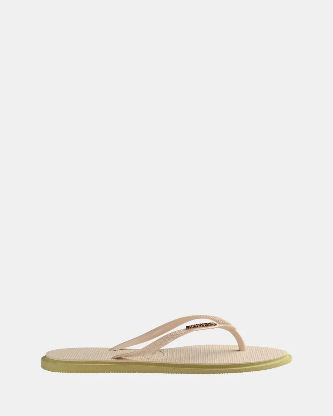 HAVAIANAS Womens Slim Point Thongs in Mandacaru Green/Beige