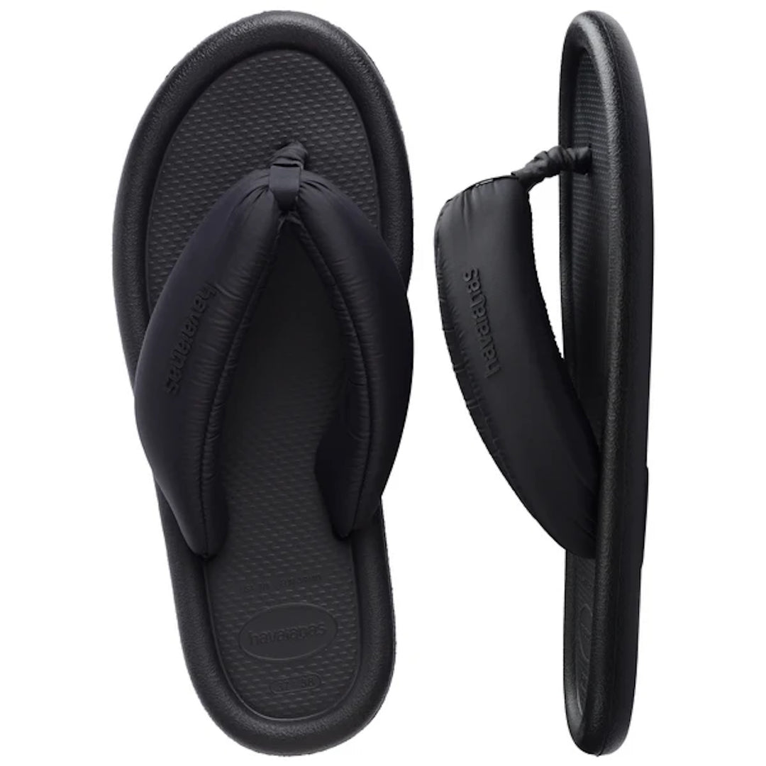 HAVAIANAS Womens Maxi Puffed Thongs in Black, WOMENS SHOES, HAVAIANAS, Elwood 101
