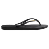 HAVAIANAS  Slim Metal  Logo Black/Gold Female Thongs, HAVAIANAS, HAVAIANAS, Elwood 101