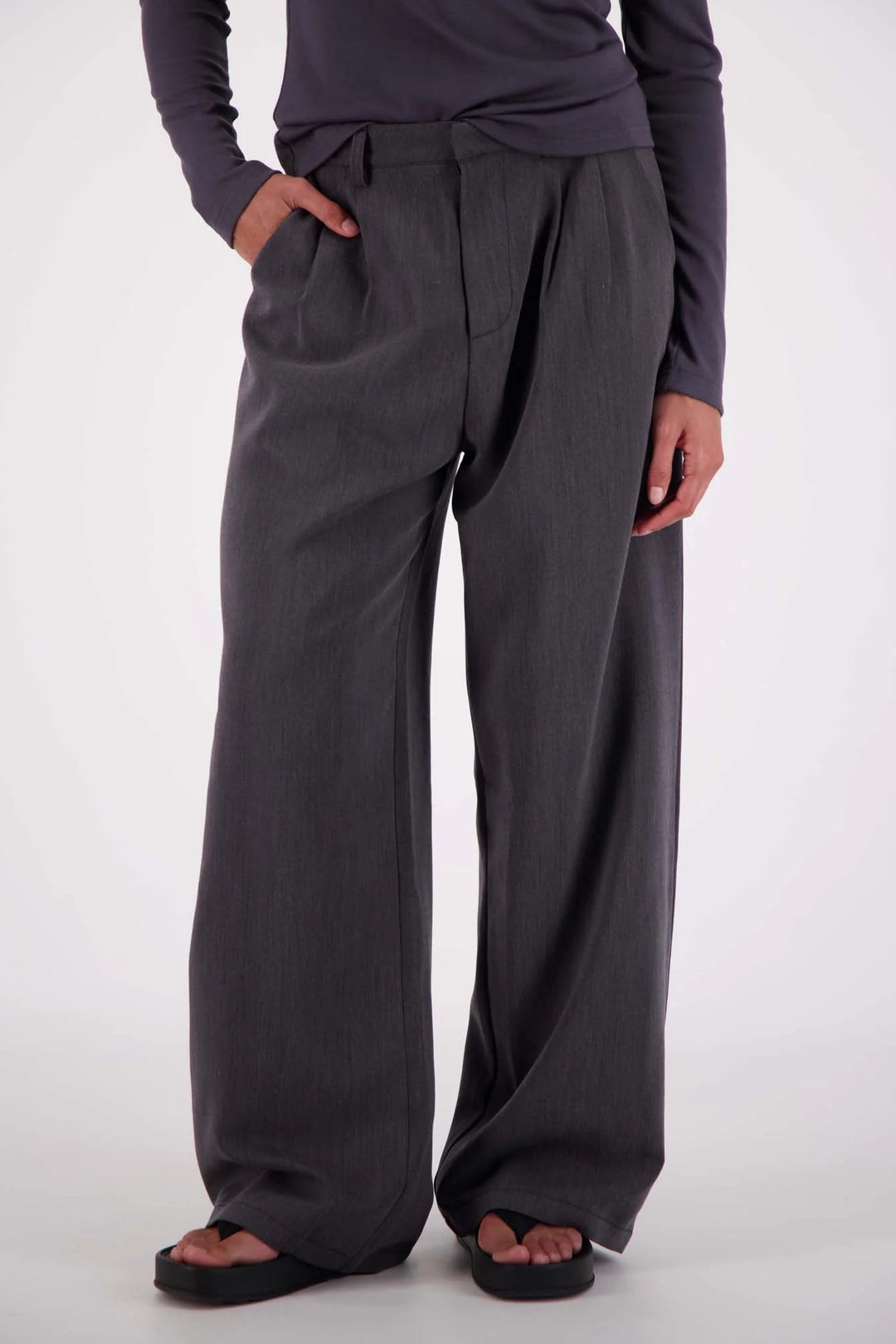 JASMINE ALEXA Womens Gigi Trouser in Steel Grey, WOMENS PANTS, JASMINE ALEXA, Elwood 101