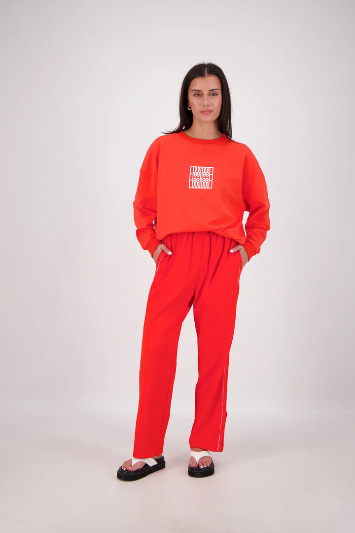 JASMINE ALEXA Womens Back Home Sweatshirt in Coral, WOMENS KNITS & SWEATERS, JASMINE ALEXA, Elwood 101