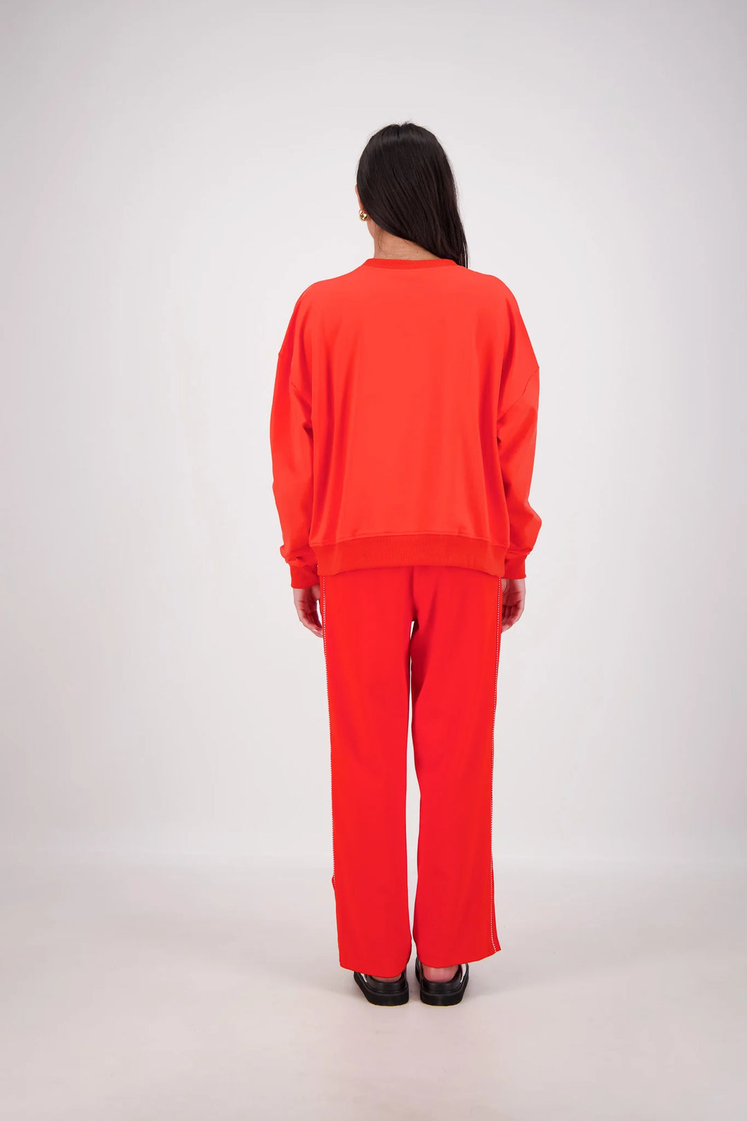 JASMINE ALEXA Womens Back Home Sweatshirt in Coral, WOMENS KNITS & SWEATERS, JASMINE ALEXA, Elwood 101
