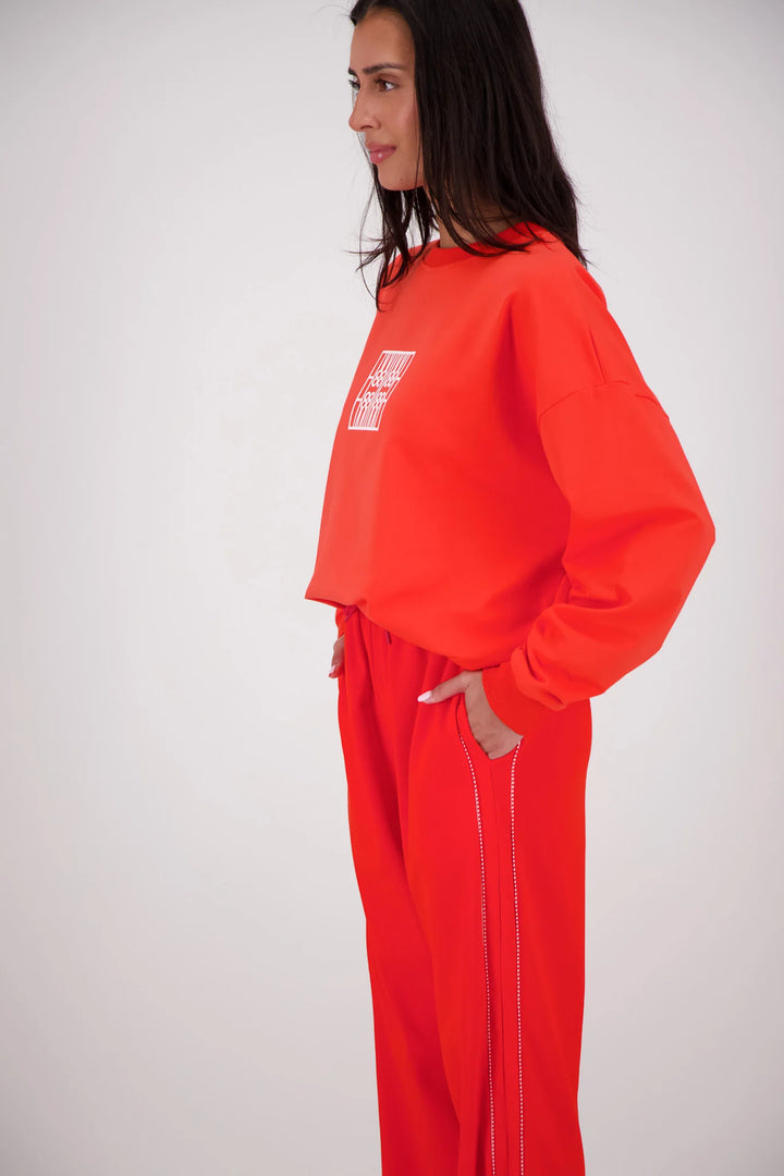JASMINE ALEXA Womens Back Home Sweatshirt in Coral, WOMENS KNITS & SWEATERS, JASMINE ALEXA, Elwood 101