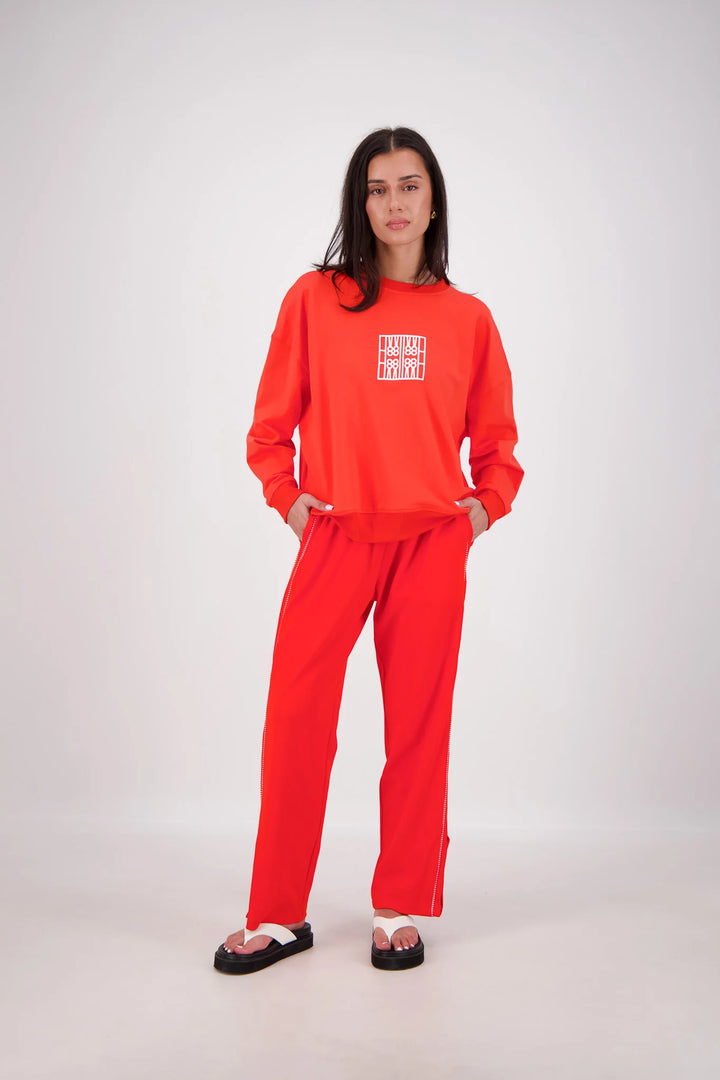 JASMINE ALEXA Womens Back Home Sweatshirt in Coral, WOMENS KNITS & SWEATERS, JASMINE ALEXA, Elwood 101