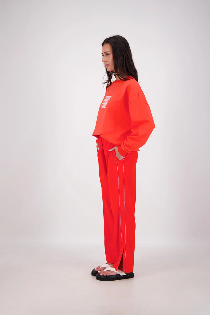JASMINE ALEXA Womens Back Home Sweatshirt in Coral, WOMENS KNITS & SWEATERS, JASMINE ALEXA, Elwood 101