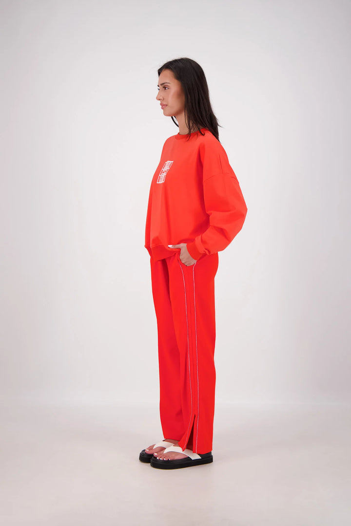 JASMINE ALEXA Womens Back Home Sweatshirt in Coral, WOMENS KNITS & SWEATERS, JASMINE ALEXA, Elwood 101