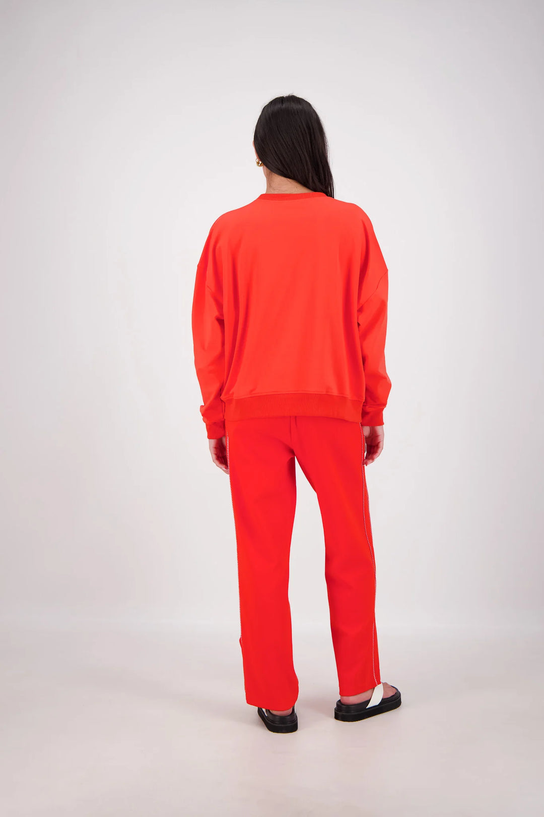 JASMINE ALEXA Womens Back Home Sweatshirt in Coral, WOMENS KNITS & SWEATERS, JASMINE ALEXA, Elwood 101