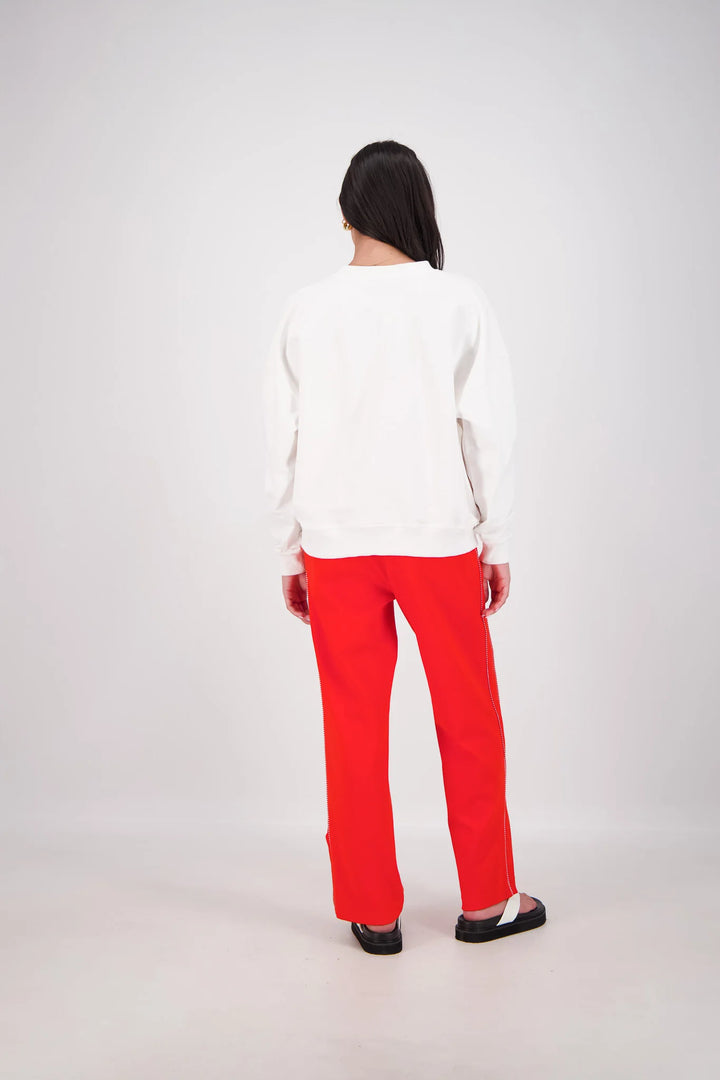 JASMINE ALEXA Womens Back Home Sweatshirt in White