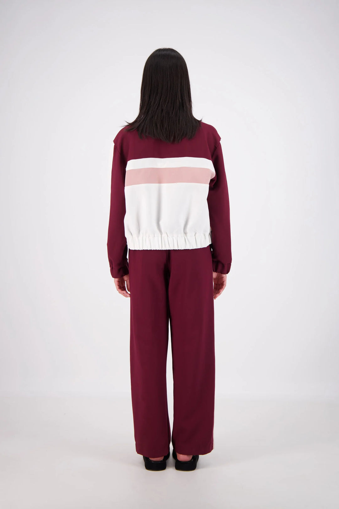 JASMINE ALEXA Womens Cassis Funnel Neck Jacket in Plum