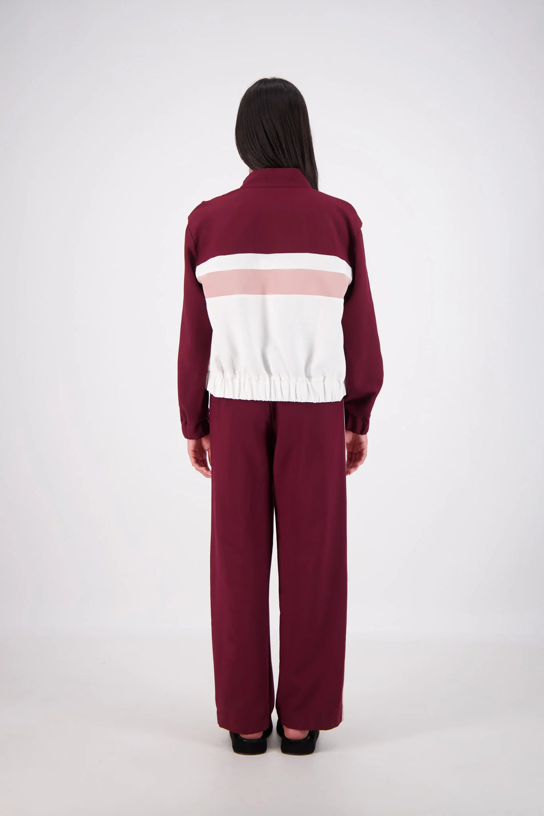 JASMINE ALEXA Womens Cassis Funnel Neck Jacket in Plum