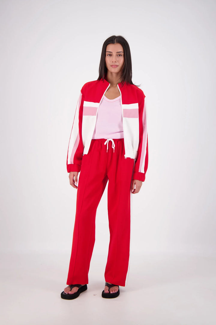 JASMINE ALEXA Womens Cassis Funnel Neck Jacket in Red, WOMENS COATS & JACKETS, JASMINE ALEXA, Elwood 101