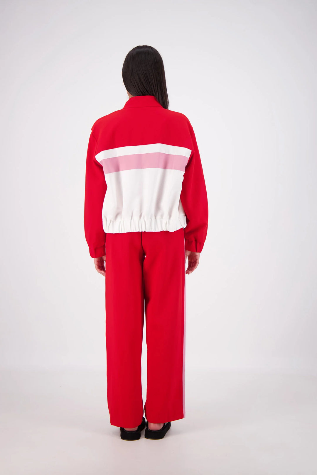 JASMINE ALEXA Womens Cassis Funnel Neck Jacket in Red, WOMENS COATS & JACKETS, JASMINE ALEXA, Elwood 101
