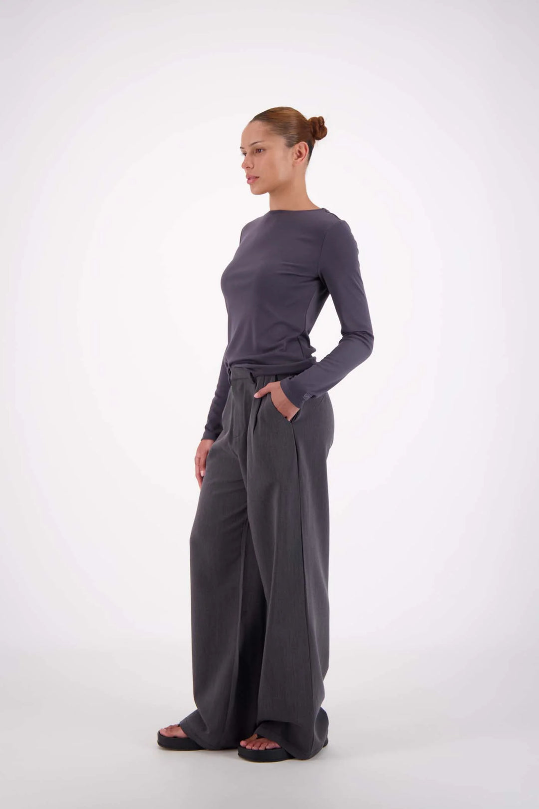JASMINE ALEXA Womens Gigi Trouser in Steel Grey, WOMENS PANTS, JASMINE ALEXA, Elwood 101